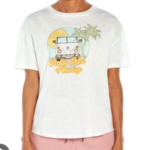 Wildfox• Take me away white graphic tee shirt. Sz S